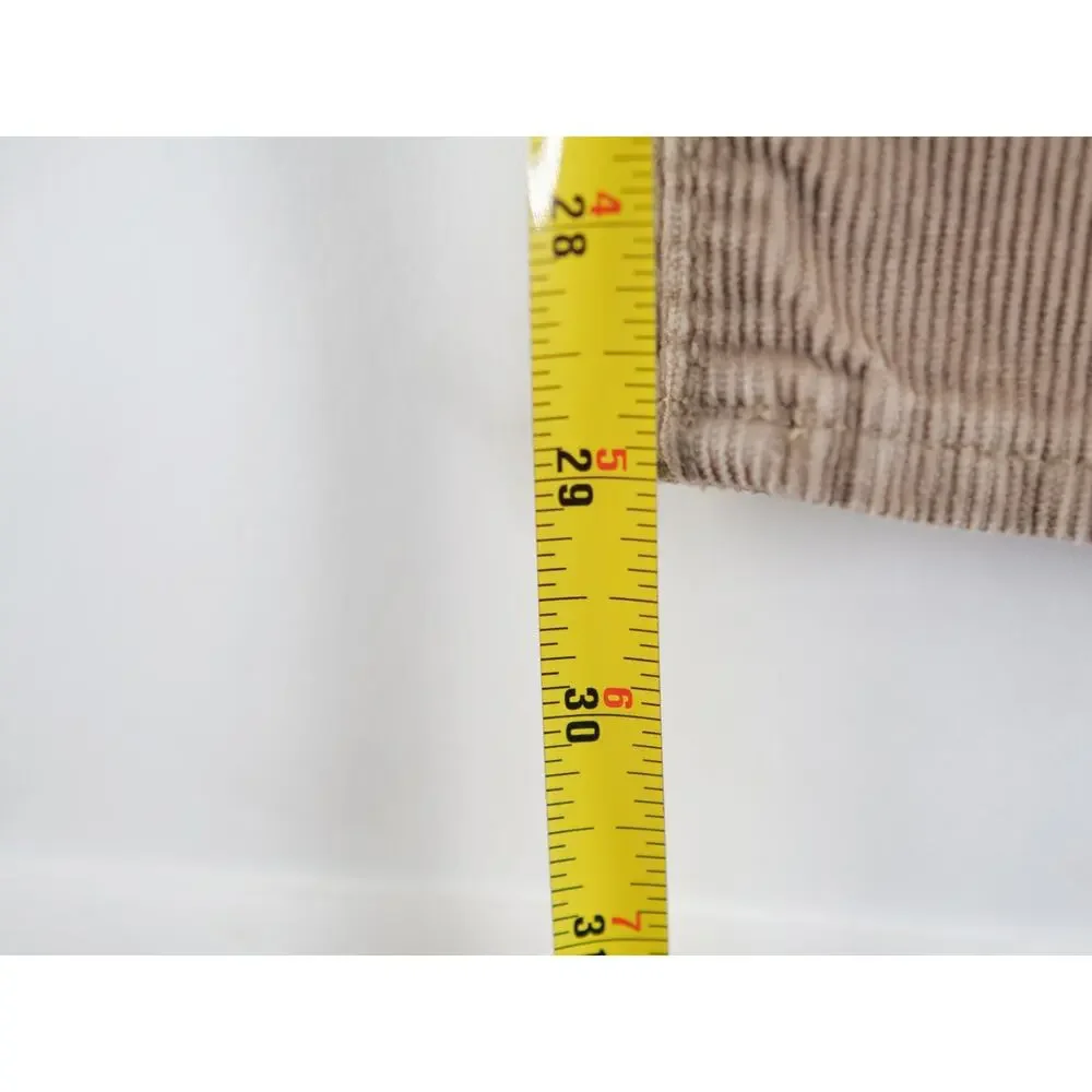 J. Crew 484 Slim Fit Corduroy Pants Mens 33 X 30 Khaki Tan 100% Cotton